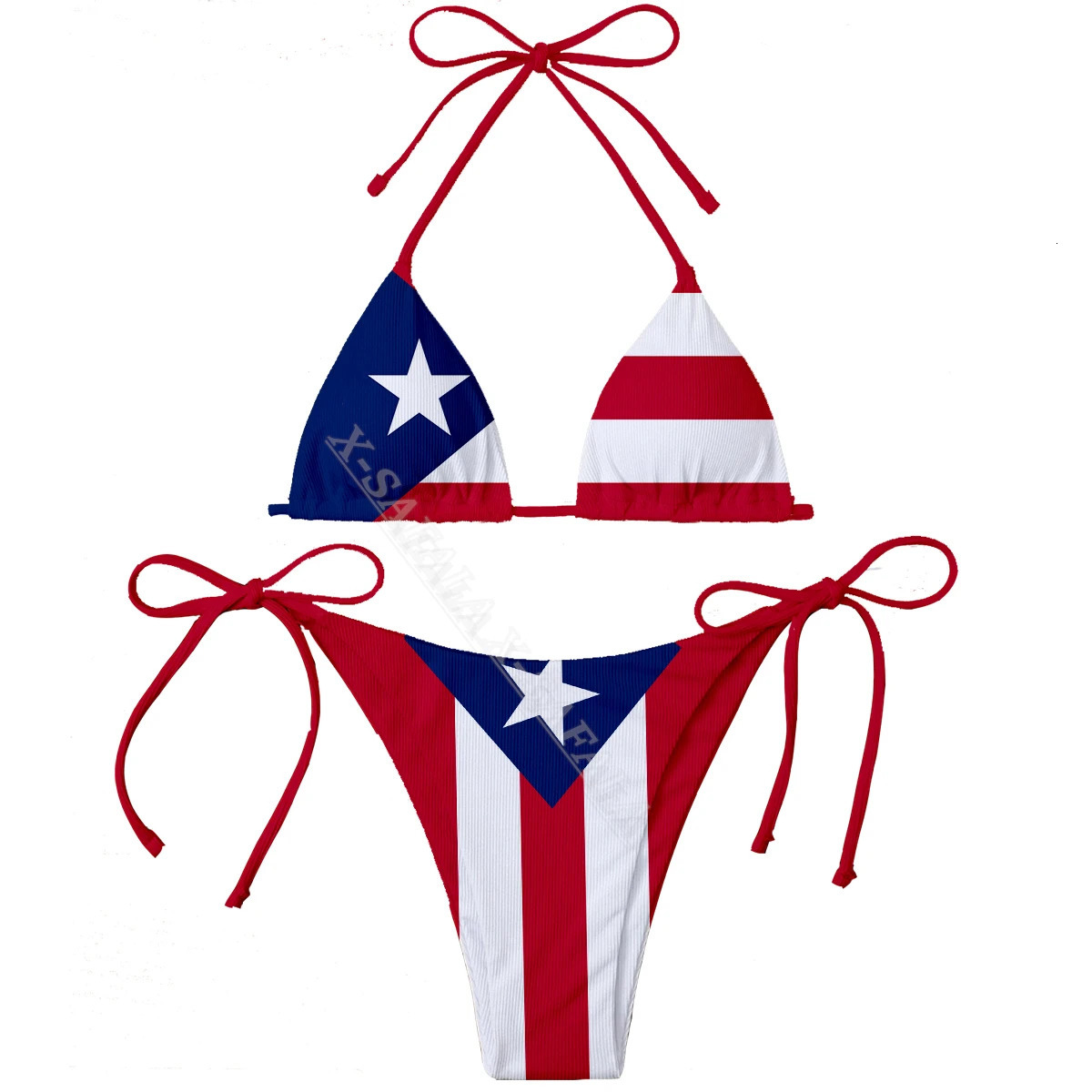 America Country Puerto Rico Venezuela Brazil Flag 3D Print Women Micro Bikini Set Summer Beachwear Sexy Beach Bathing Suits 240105