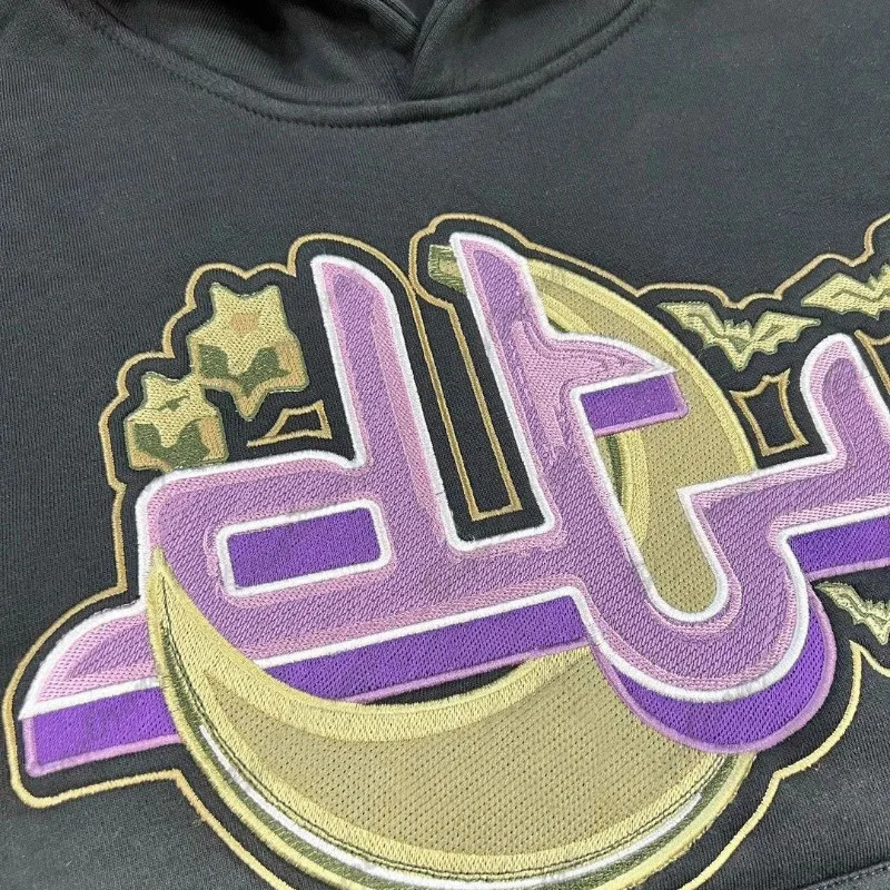 Y2k Autumn Winter Men's And Women's Hoodie Casual Loose Upper Coat With Hat Zipper Wing Pattern Pocket Long Sleeve Hoodie 240106