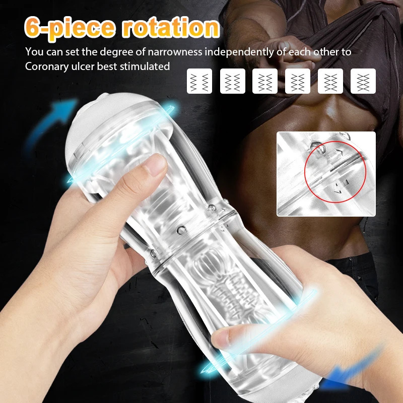 Male Masturbators for Men Vaginas Vacuum Penis Massage Pump Pocket Twisting Large Blowjob Masturbation Cup Sex Toys For Adult 18 240105