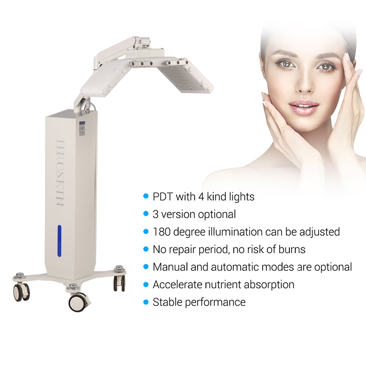 2024 Phototherapy Skin Elasticity Improve Tightening Anti-wrinkle Anti-aging PDT LED 4 Colors Pore Clean Face Firm Machine with 1098 Lamp Beads
