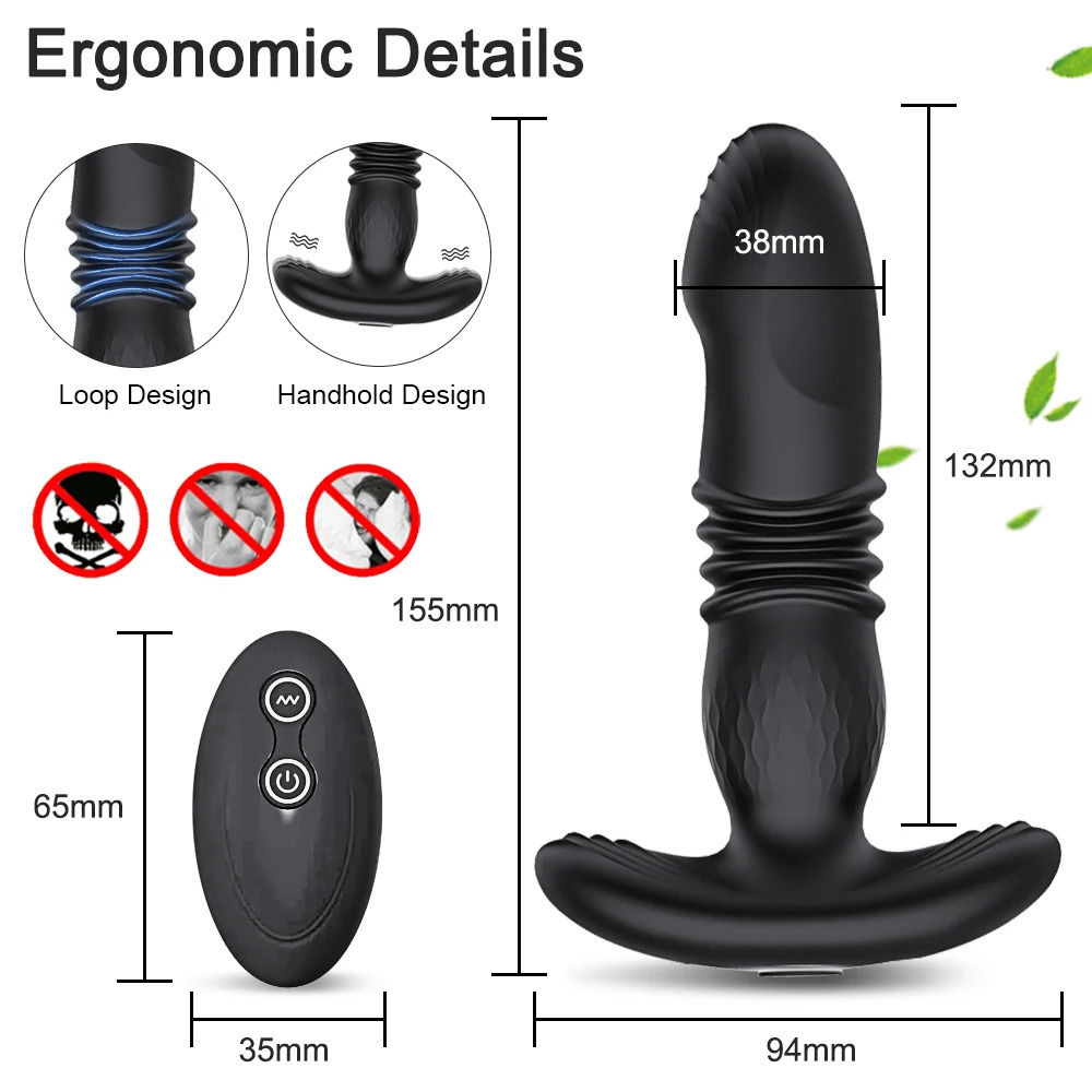 Thrusting Anal Vibrator Vibrating Butt Plug Sex Toys for Women Wireless Remote Anal Dildo Buttplug Prostate Massager for Men 240105