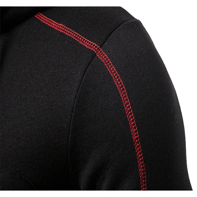 Men's Tracksuit Casual Jogging Suit Outdoor Set Zipper Hoodies Black Sweatpant 2pcs Spring Fashion Streetwear S-4XL 240106