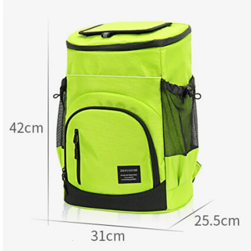 30L Refrigerator Bag Soft Large 36 Cans Insulated Cooler Backpack Thermal Isothermal Fridge Travel Beach Ice Beer Backpacks 240106