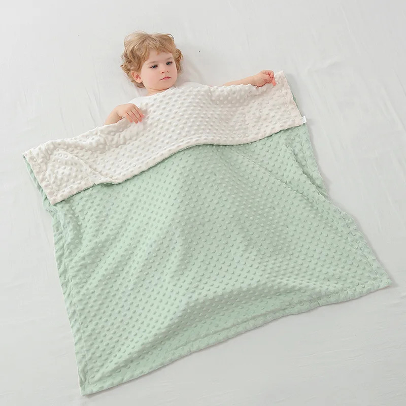Personalised born Swaddling Baby Bedding Set Swaddle Soft Fleece Toddler Crib Bed Stroller Blanket Summer 240106