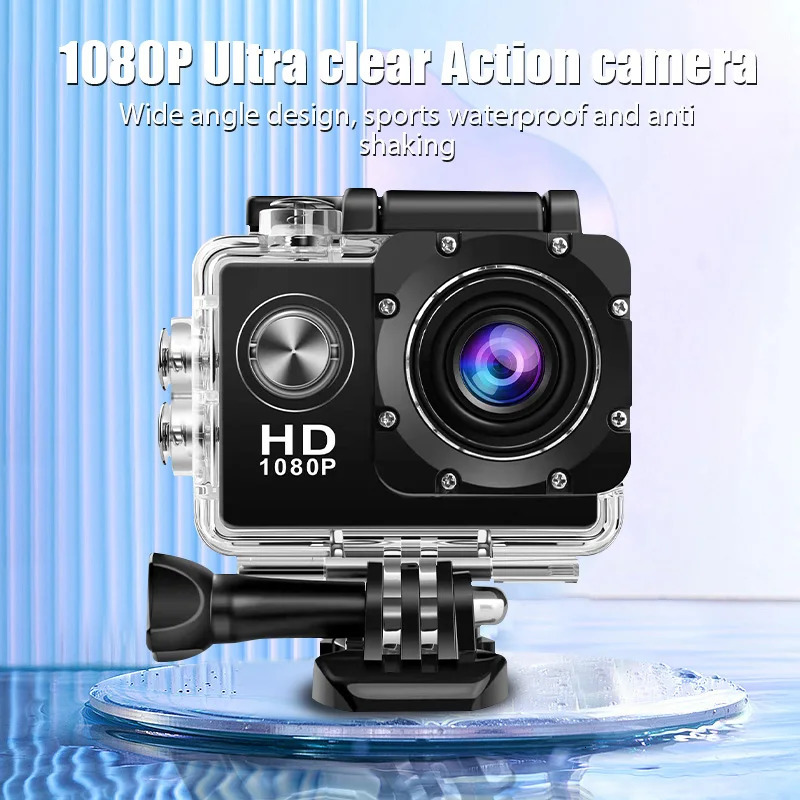 Portable 4K Action Cameras Waterproof Camera with Remote Control Outdoor Cycling Record HD Digital Pography Cam 240106