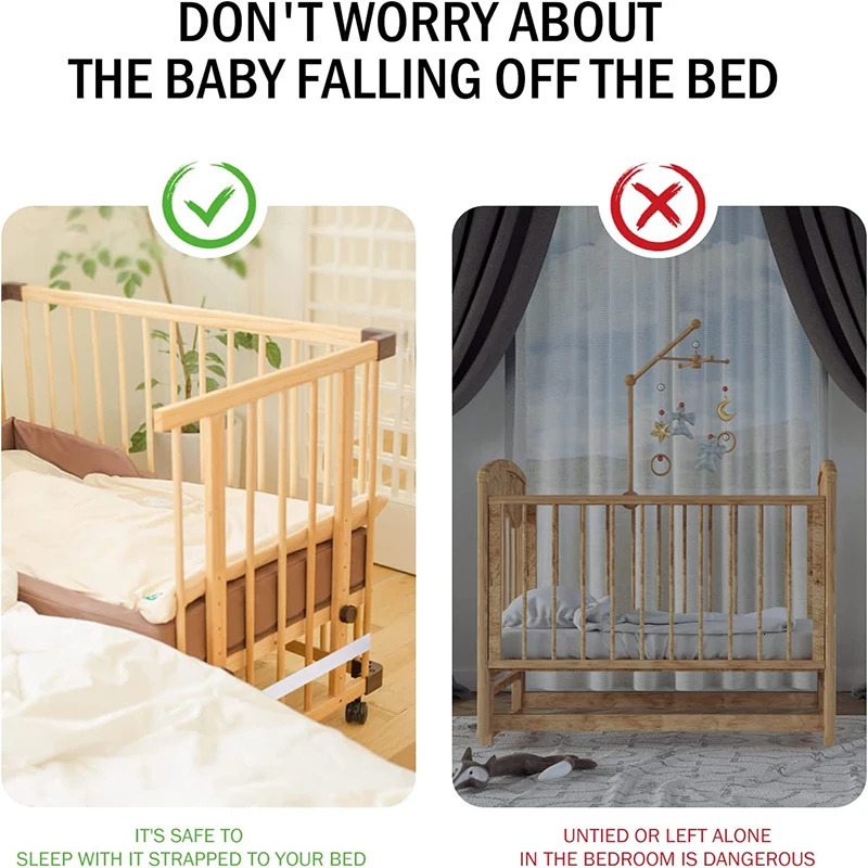 Bed Connector Mattress Strap Belt Sheet Baby Fixing Fasteners Holder Crib Bridge Ropes Straps Twin Connecting Fixation 240106