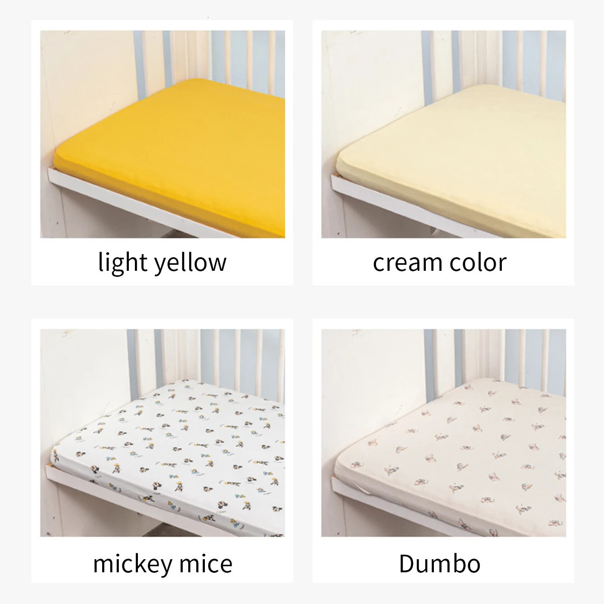 12060cm Baby Fitted Sheets Cotton Stars Animals Crib Mattress Children's Bed Cover For born Bassinet Cradle Sheet Beding 240106