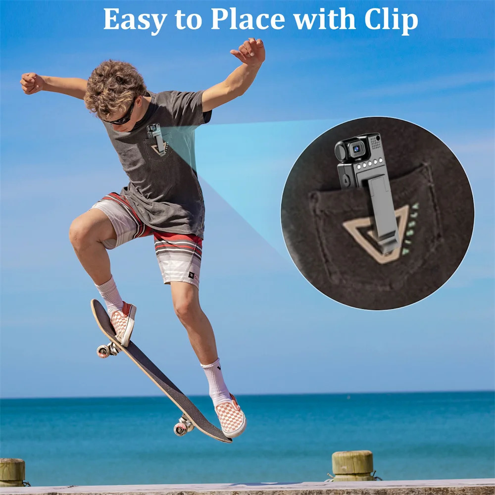 Wifi Mini Camera Full HD 180 Rotate Sports Bodycam Digital Video Recorder BodyCam Infrared Night Vision Camcorder 240106