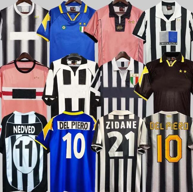 Retro DEL PIERO Conte soccer jersey PIRLO Buffon INZAGHI 84 85 92 95 96 97 98 99 02 03 04 05 94 95 ZIDANE Ancient maillot DAVIDS BOKSIC Conte shirt 11 12 15 16 17 18 POGBA 6666