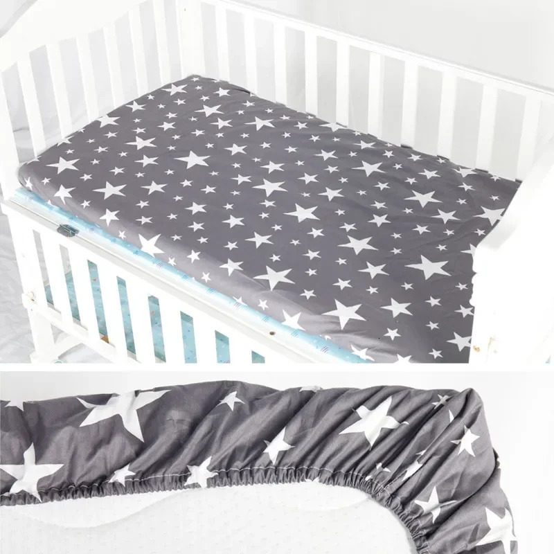 Crib Sheets 140X70cm Cotton Baby for Boys Cot Bed Mattress Cover Protector Infant Toddler Girls Bedding Set 240106