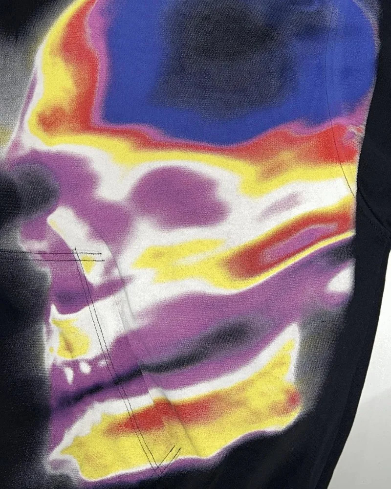 American High Street skull print hoodie men winter y2k Goth punk original super Dalian hoodie couple casual loose sweatshirt 240106