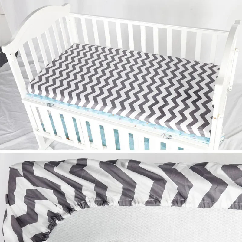 Crib Sheets 140X70cm Cotton Baby for Boys Cot Bed Mattress Cover Protector Infant Toddler Girls Bedding Set 240106