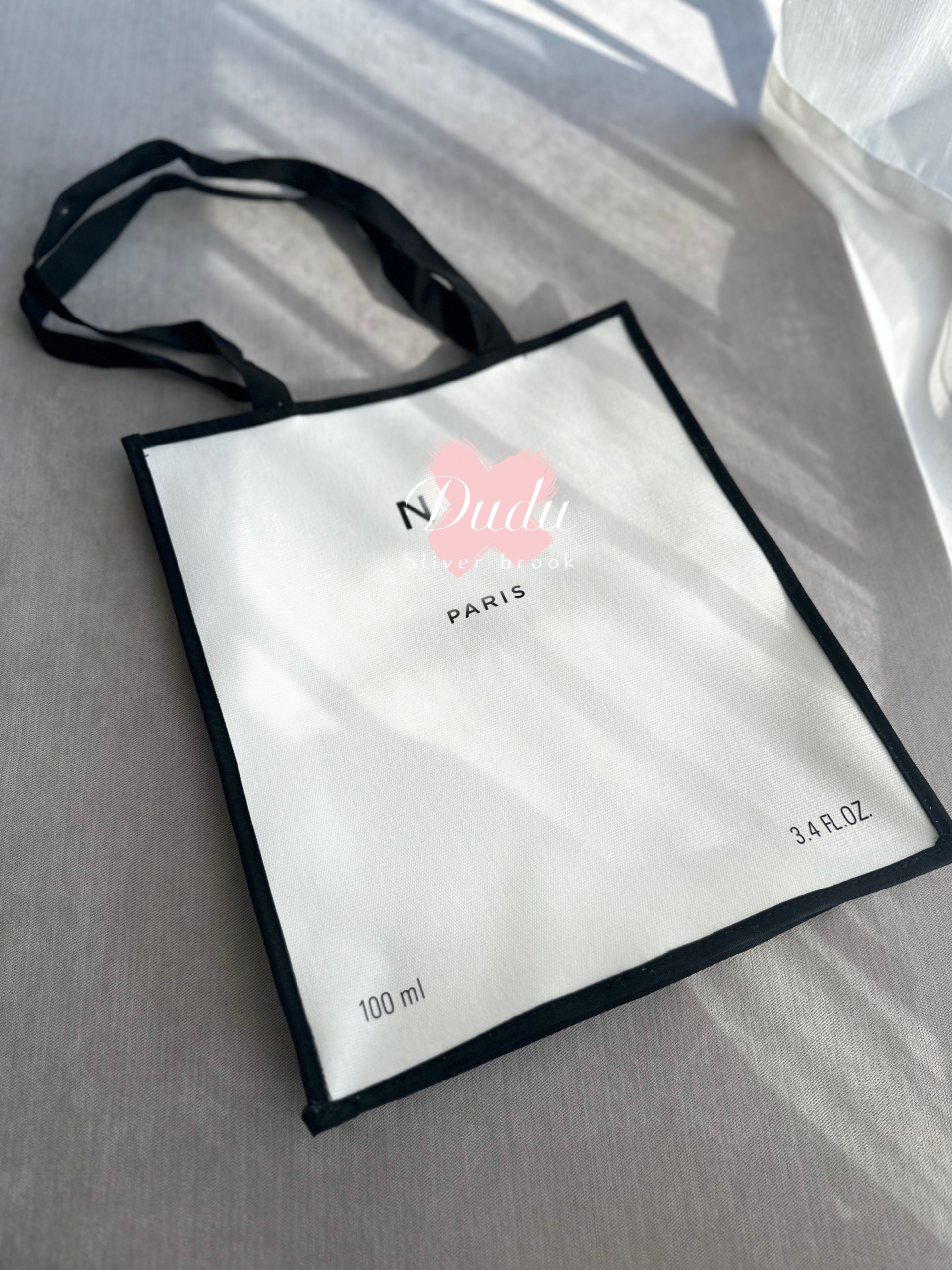 NEW Storage case classic canvas White Shopping bag printed fashion beach bags Travel tote collection C perfume gift case clear-vip mark