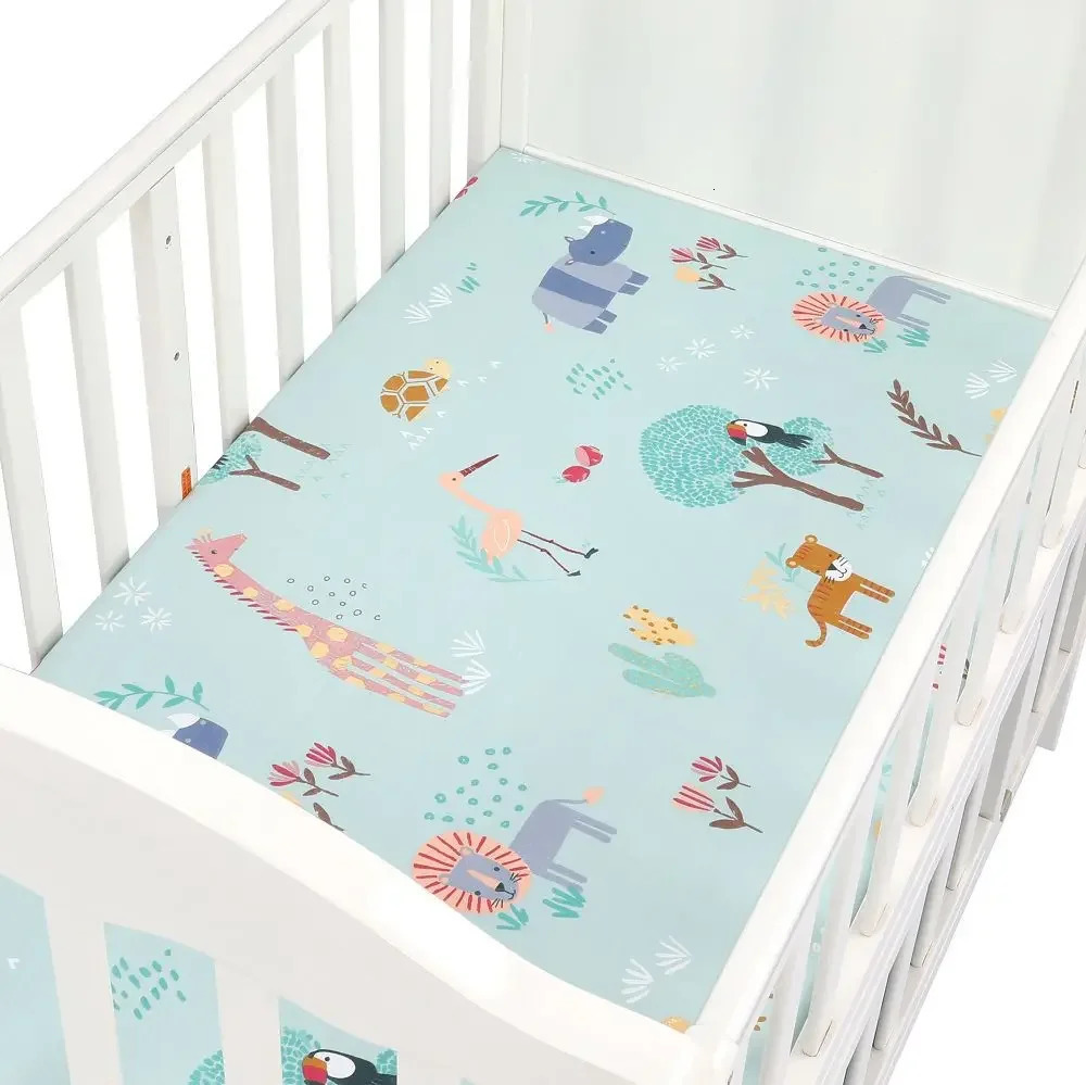 Baby Sheets Mattress Cover Crib Bedding Set Fitted 100 Cotton Cot Bedspread born Bed 13070 Cm 240106