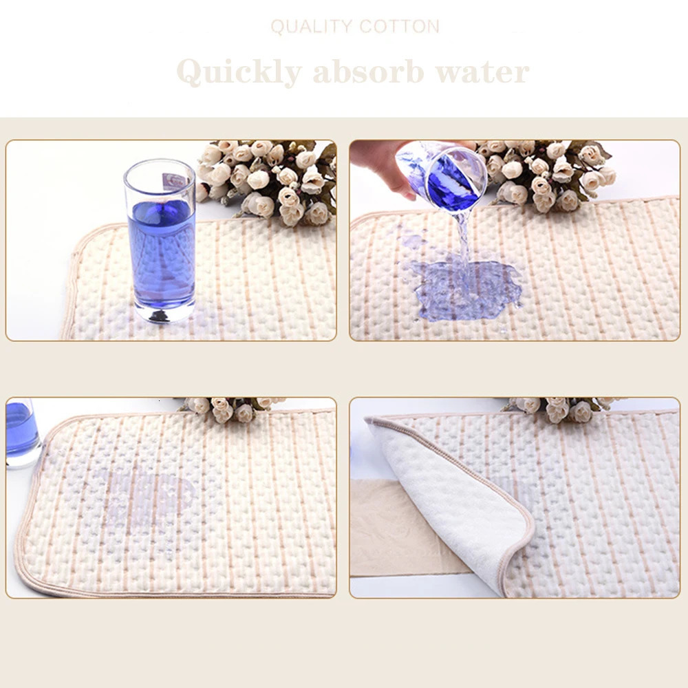 Reusable Baby Waterproof Changing Mats High Quality Cover Mattress Diaper for born Cotton Pad Bed Sheets Mat 240106