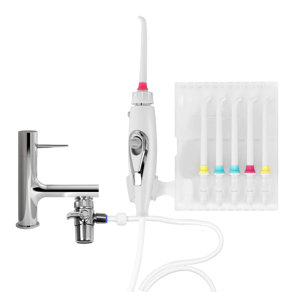 Dental SPA Faucet Tap Oral Irrigator Water Flosser Toothbrush Irrigation Teeth Cleaning Switch Jet Floss y240106