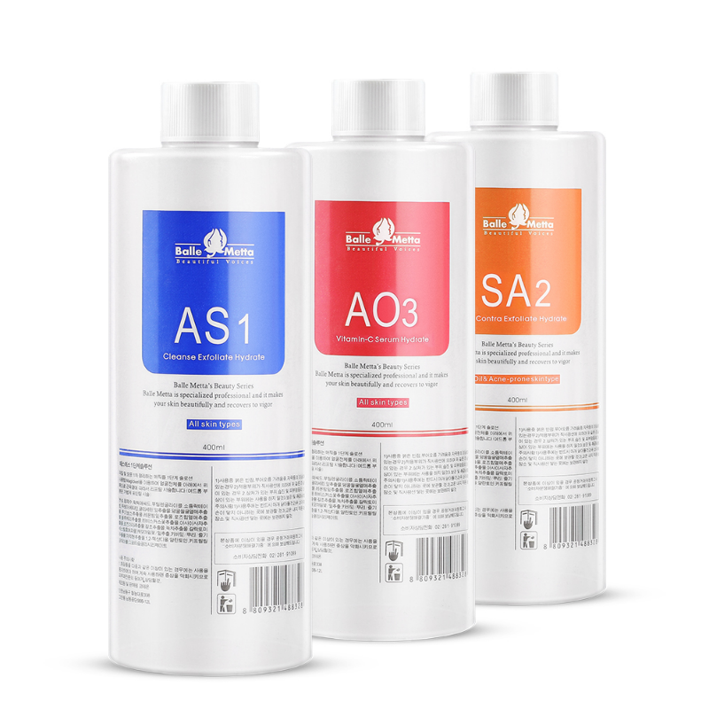 Accessories Parts AS1 SA2 AO3 Bottle/400ml Normal Skin Microcrystalline Peeling Water Facial Essence Suitable for Salons and Home355