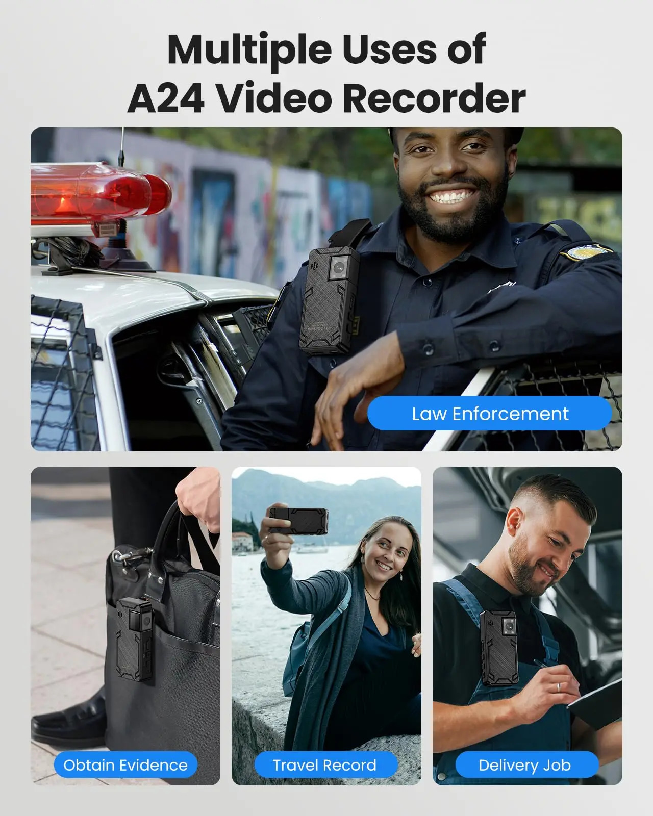 BOBLOV Mini Camera A24 HD 1296P Sports Action DV Digital Cameras Security Protection Small Camcorder Pocket Body Camara 240106