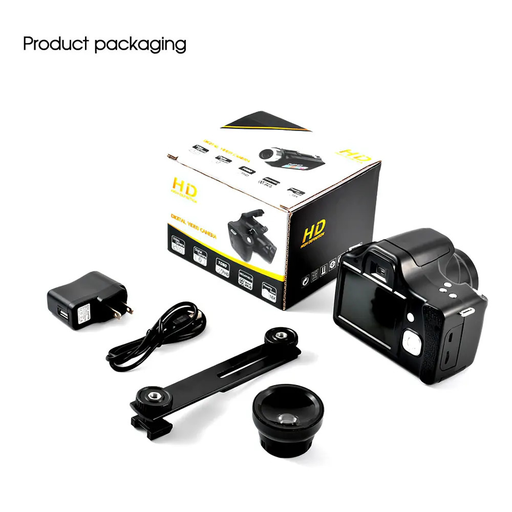 DSLR Camera 18X Medium Telepo Digital Camcorder Full HD 30 Inch display Electronic Antishake for Pography Video Shooting 240106