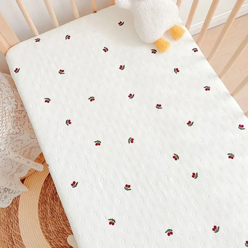 Baby Bassinet Sheet 100x60cm Cotton Crib Sheets Fitted Mattress Cover Carrycot Bedding Bed Linen 240106