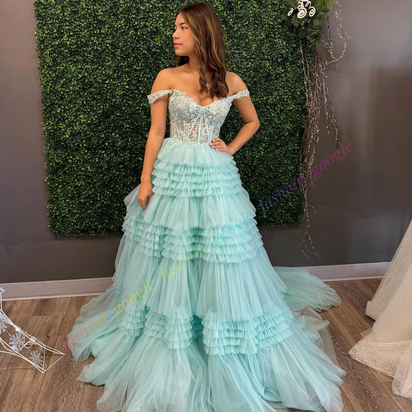 Tulle Ruffle Formal Party Dress 2k26 Lace Applique Corset Bodice Lady Pageant Prom Evening Event Hoco Gala Cocktail Red Carpet Dance Gown Photoshoots 