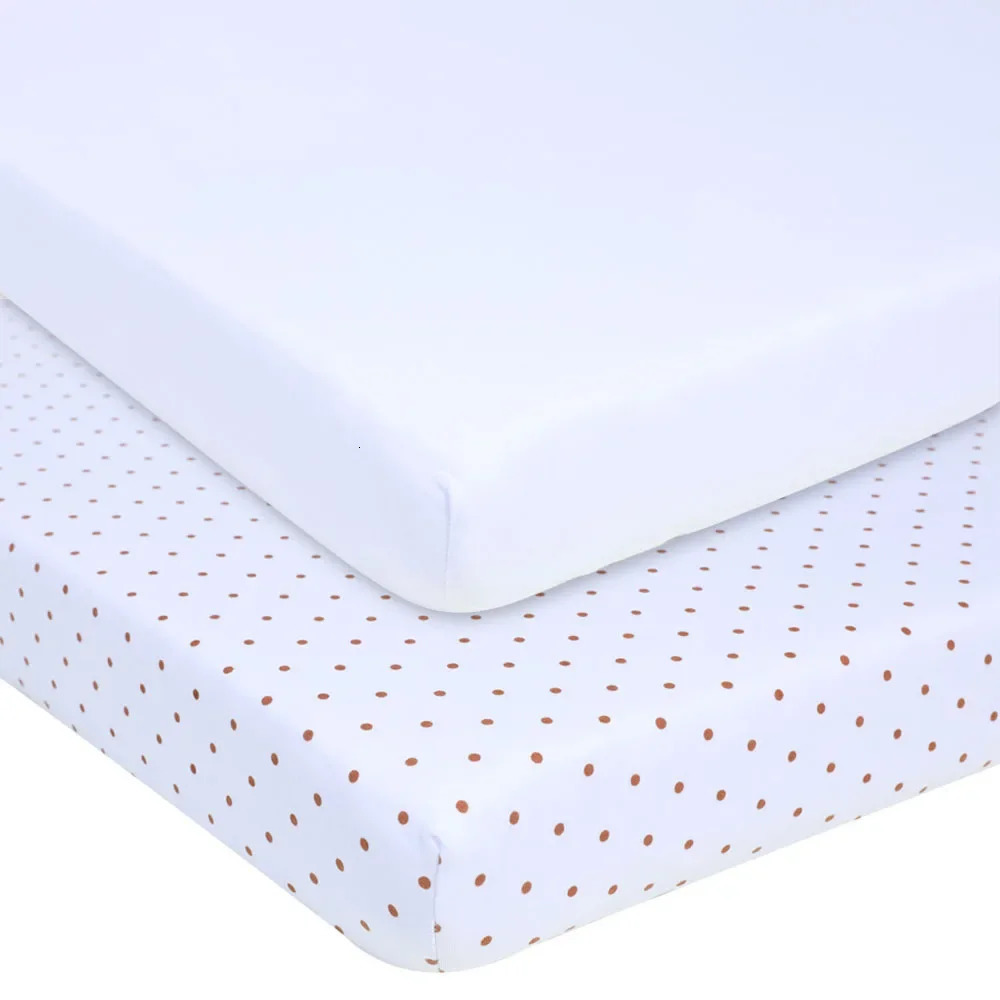 born Crib Sheet 100 Cotton Infant Baby Bed Knitted Fitted Sheets Boys Girls bedding set Cot Clothes 13070cm 240106