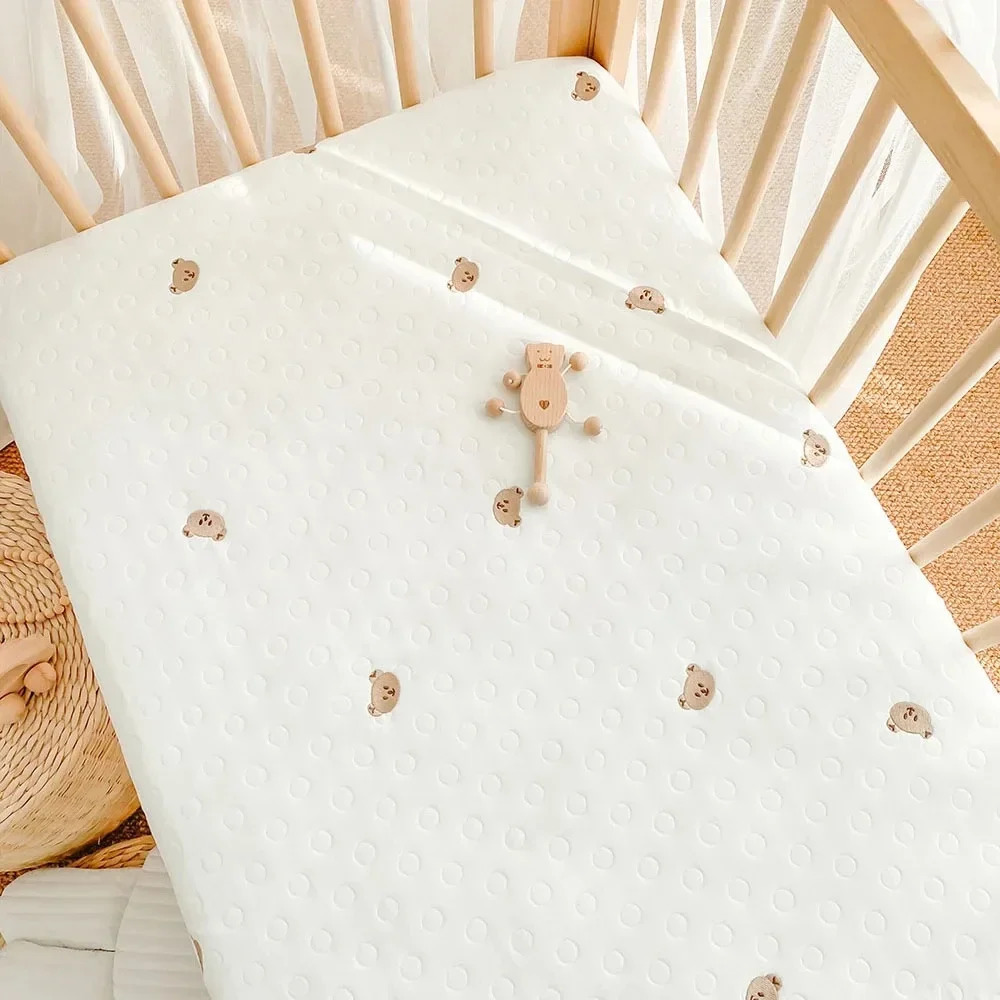 Baby Bassinet Sheet 100x60cm Cotton Crib Sheets Fitted Mattress Cover Carrycot Bedding Bed Linen 240106