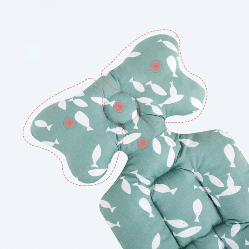 Baby Pushchair Seat Liner Universal Stroller Cotton Pad Warm Mat Sleeping Mattress Head Support Pillow Infant Pram High Chair C 240106