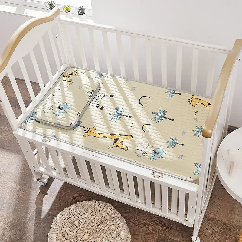 Crib Bedding Set Sheets Pillow Case Mattress Cover Protector Baby Bed Sheet Toddler Kids Cooling 70X150 cm 240106