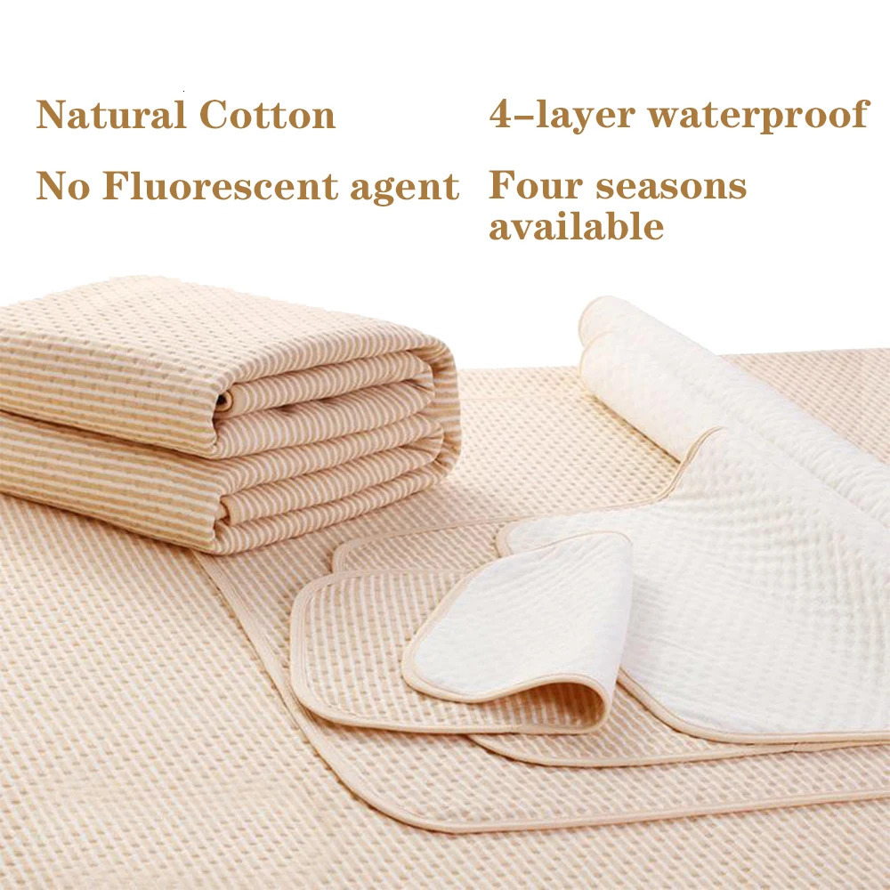 Reusable Baby Waterproof Changing Mats High Quality Cover Mattress Diaper for born Cotton Pad Bed Sheets Mat 240106