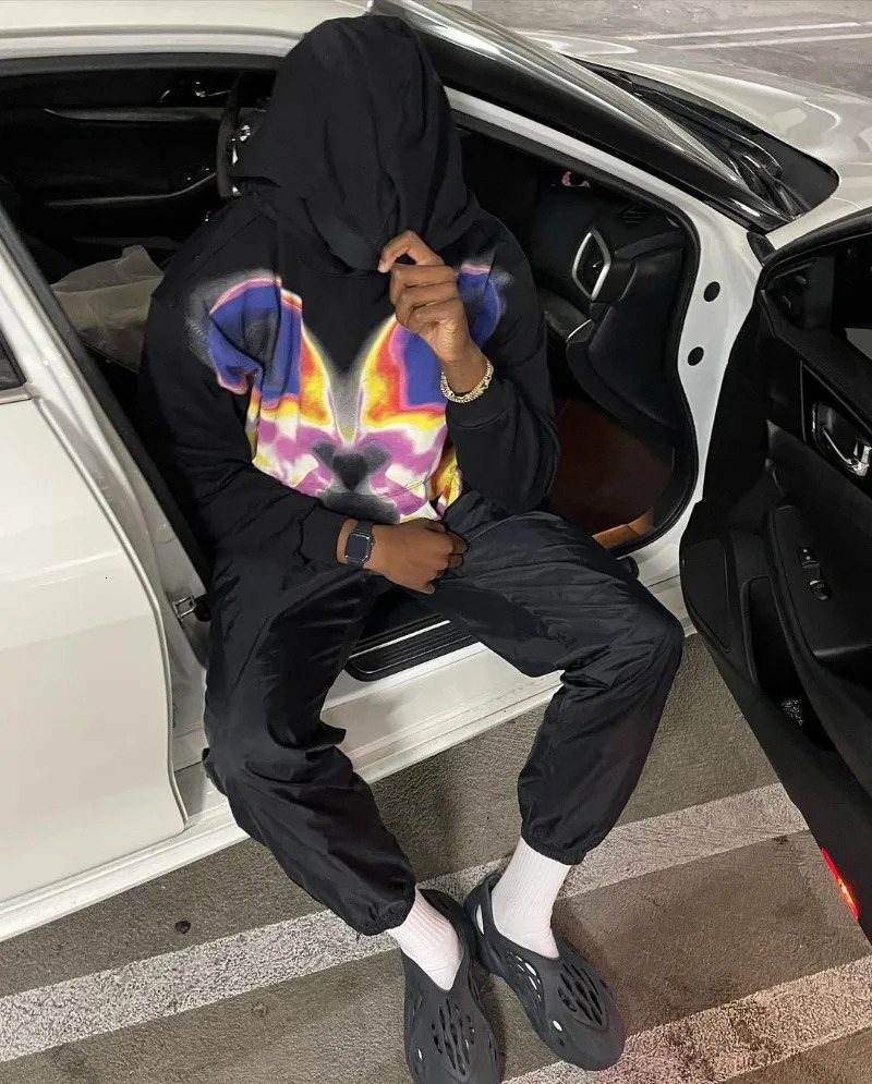 American High Street skull print hoodie men winter y2k Goth punk original super Dalian hoodie couple casual loose sweatshirt 240106