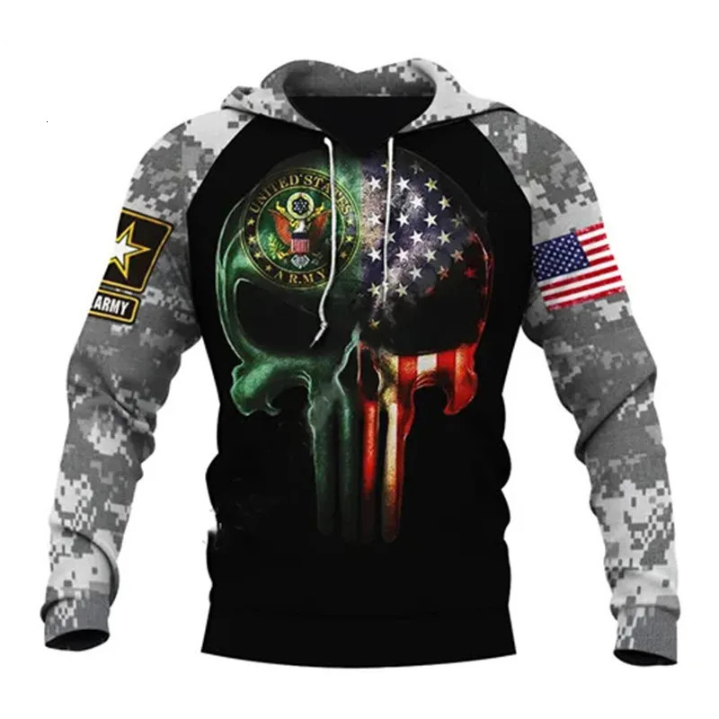 Y2k Skull 3D Hoodies Men's For Sweatshirt Streetwear Harajuku Pullover Hip Hop Jacket Men Women Tracksuit Clothing Sweaters 240106