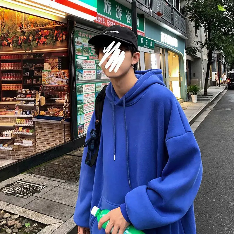 Men Women Casual Hooded Sweatshirt Long Sleeve Pullover Solid 18 Colors Hip Hop Autumn Winter Korean Fashion Couple Hoodies Y2K 240106