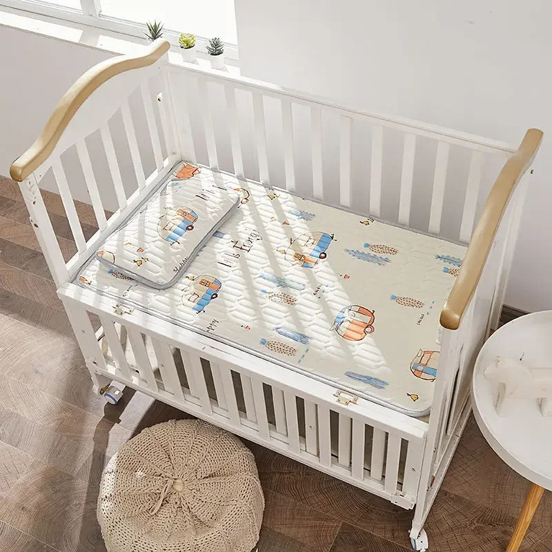 Crib Bedding Set Sheets Pillow Case Mattress Cover Protector Baby Bed Sheet Toddler Kids Cooling 70X150 cm 240106