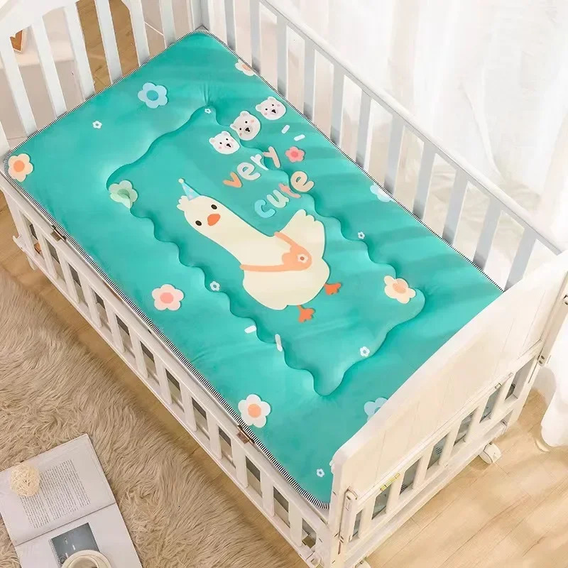 Baby Crib Bedding Set 120x60cm Toddler Bed Mattress Pad Fleece Breathable Boys Girls Cartoon Room Cute Floor Play Mat 240106