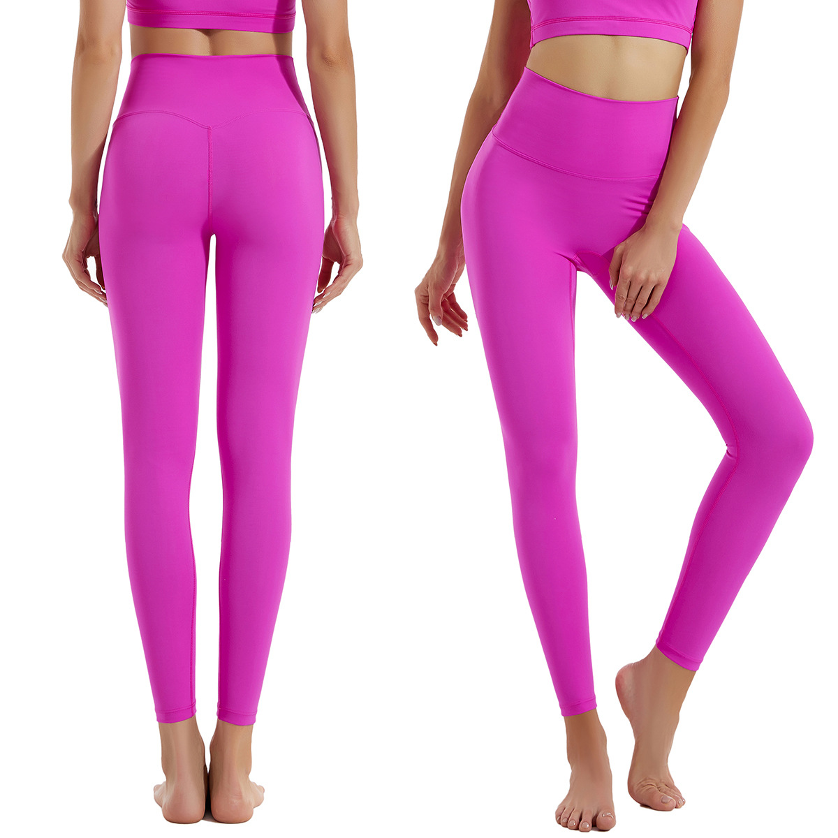 LL Naked Yoga Pants Women's High Waist Hip Fitness Pants Running Training Quick -drying Sports Tight Pants