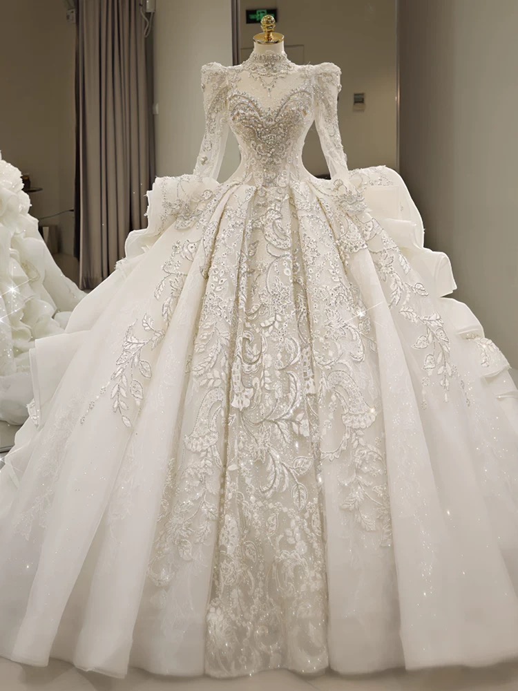 Dresses Appliqued Button Tiered Ruffles Back Bride Vestidos Novia Robe De Mariage Lace Country Wedding Gowns Corset Church Garden Women Gown 403 66603
