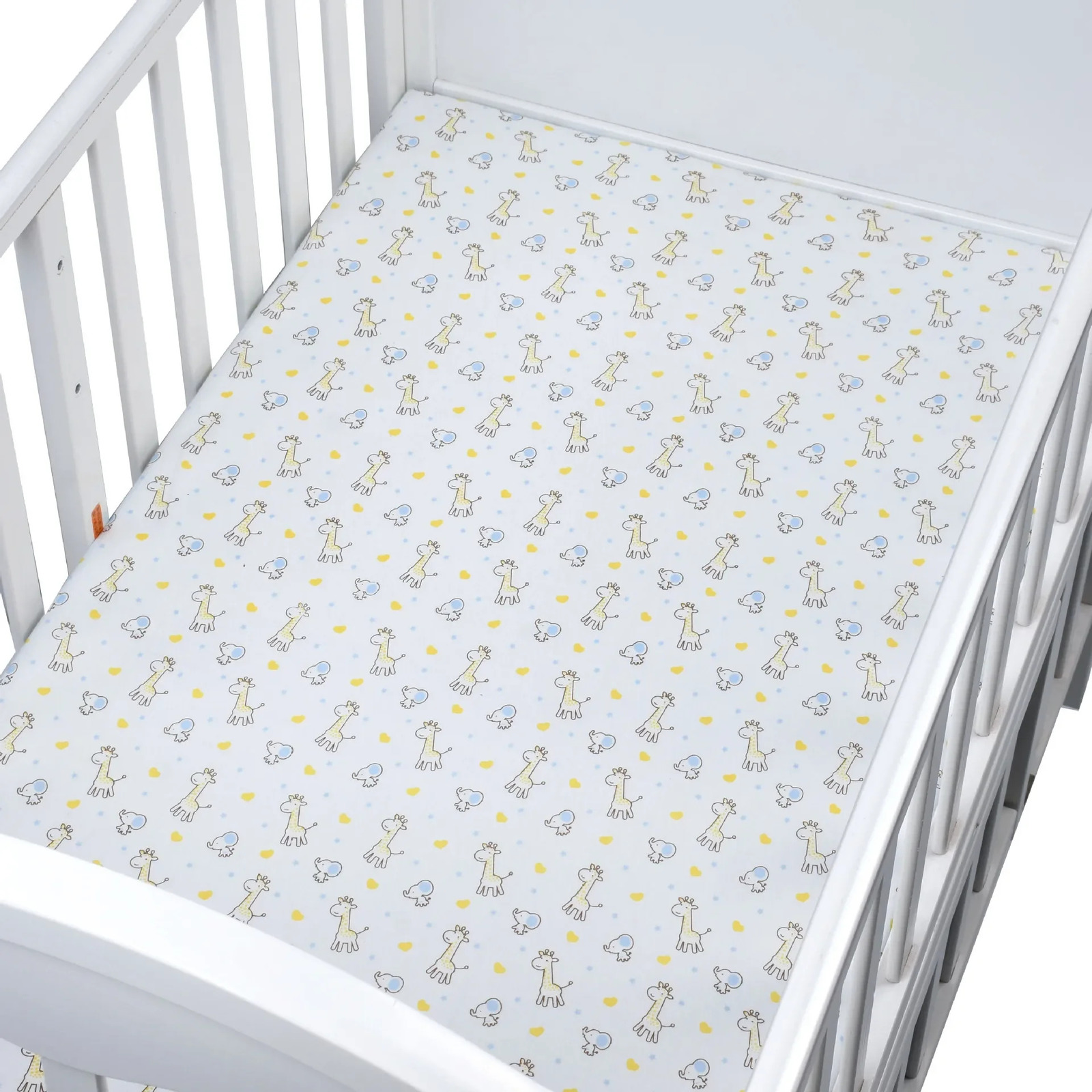born Crib Sheet 100 Cotton Infant Baby Bed Knitted Fitted Sheets Boys Girls bedding set Cot Clothes 13070cm 240106