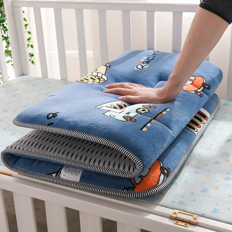 Baby Crib Bedding Set 120x60cm Toddler Bed Mattress Pad Fleece Breathable Boys Girls Cartoon Room Cute Floor Play Mat 240106