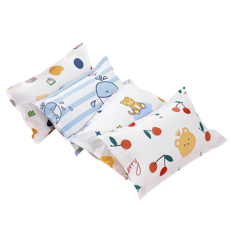 Cartoon Children's Bed Pillowcase Breathable Rectangular 100 Cotton Baby Pillow Case Envelope Infant Protective Cover 240106