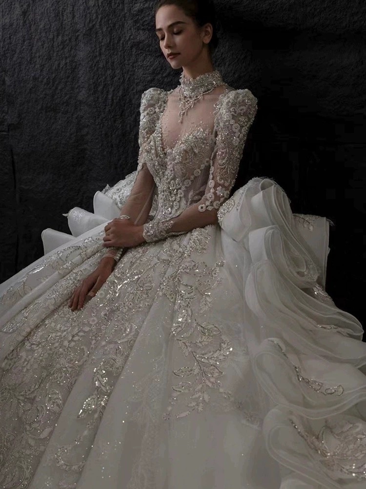 Dresses Appliqued Button Tiered Ruffles Back Bride Vestidos Novia Robe De Mariage Lace Country Wedding Gowns Corset Church Garden Women Gown 403 66603