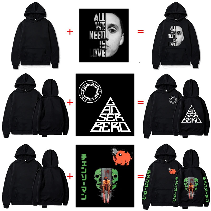 Customized Printed Men Women Hoodie Loose Casual Clothing Fashion Long Sleeve Hooded Pullover Personality Streetwear Sweatshirts 240106