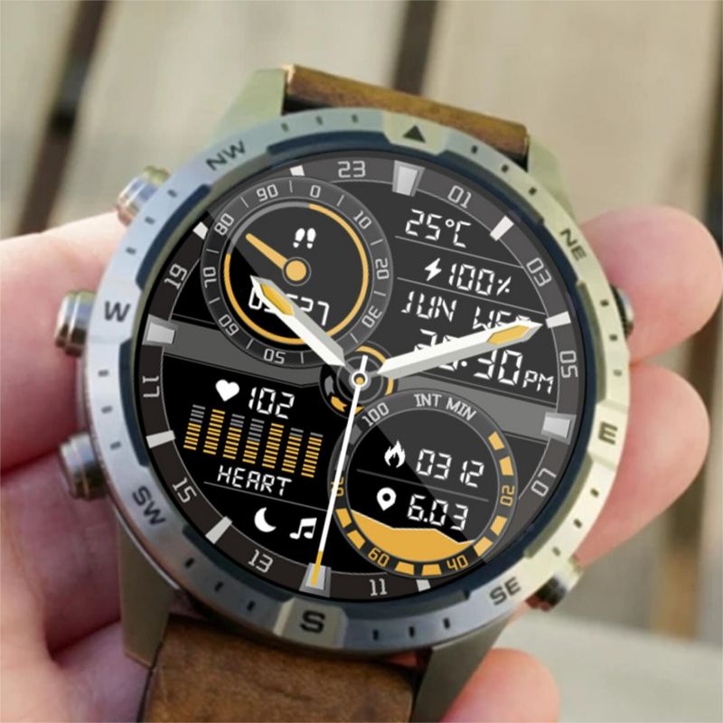 Smart Watch LCD 1.6inch Round Screen S45 Wateproof Full screen touch Magnetic Charging Long endurance For Android5.1+ IOS9.0+HarmonyOs Monitor Multili