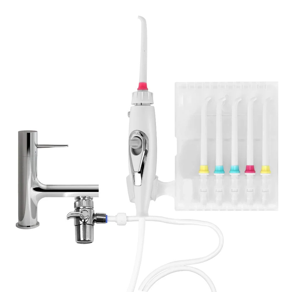 Dental SPA Faucet Tap Oral Irrigator Water Flosser Toothbrush Irrigation Teeth Cleaning Switch Jet Family Floss y240106