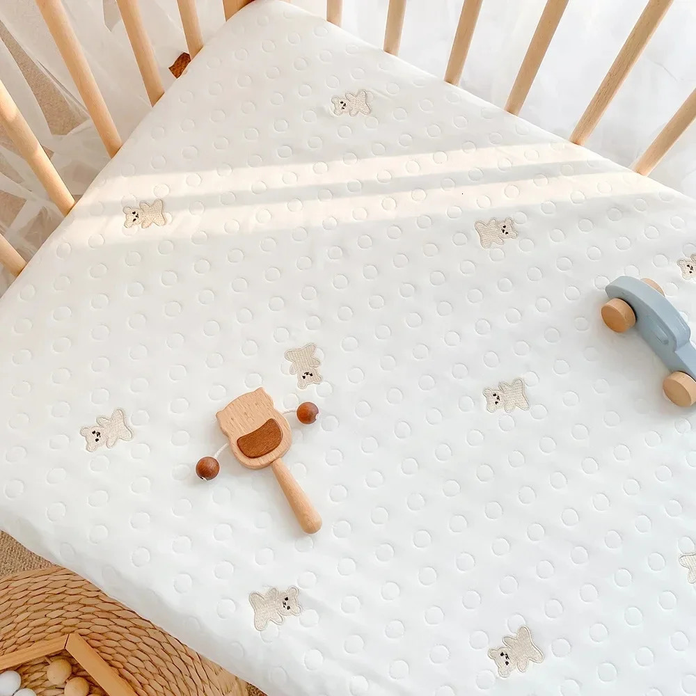 Baby Bassinet Sheet 100x60cm Cotton Crib Sheets Fitted Mattress Cover Carrycot Bedding Bed Linen 240106
