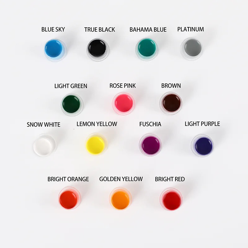 15ml 14colors Tattoo Ink Pigment with box Body Art Tattoo Kits Professional Beauty Paints Makeup Tattoo Supplies Semi-permanent 240108