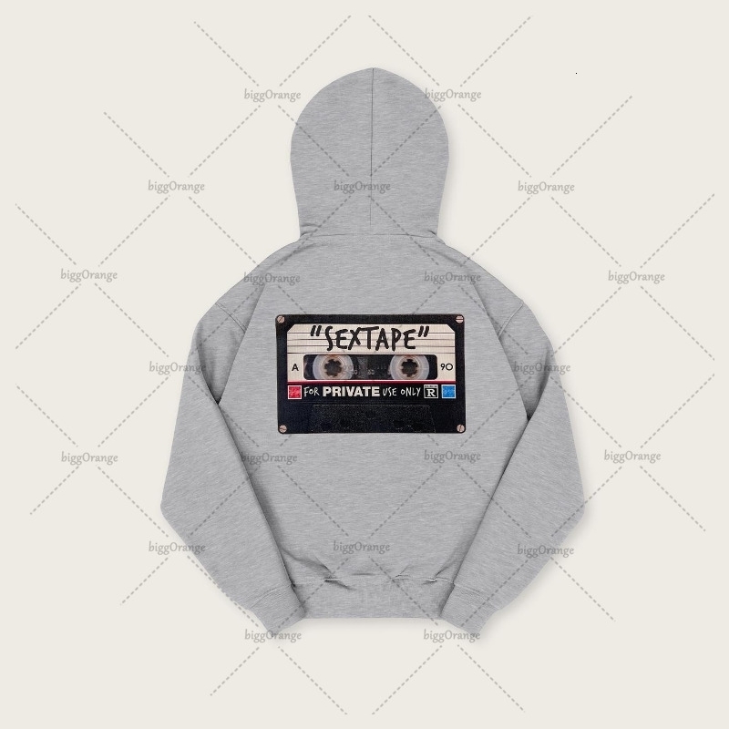 American vintage tape graphic printed hoodie super David men Y2K Harajuku street thick hoodie men casual loose sweatshirt 240106
