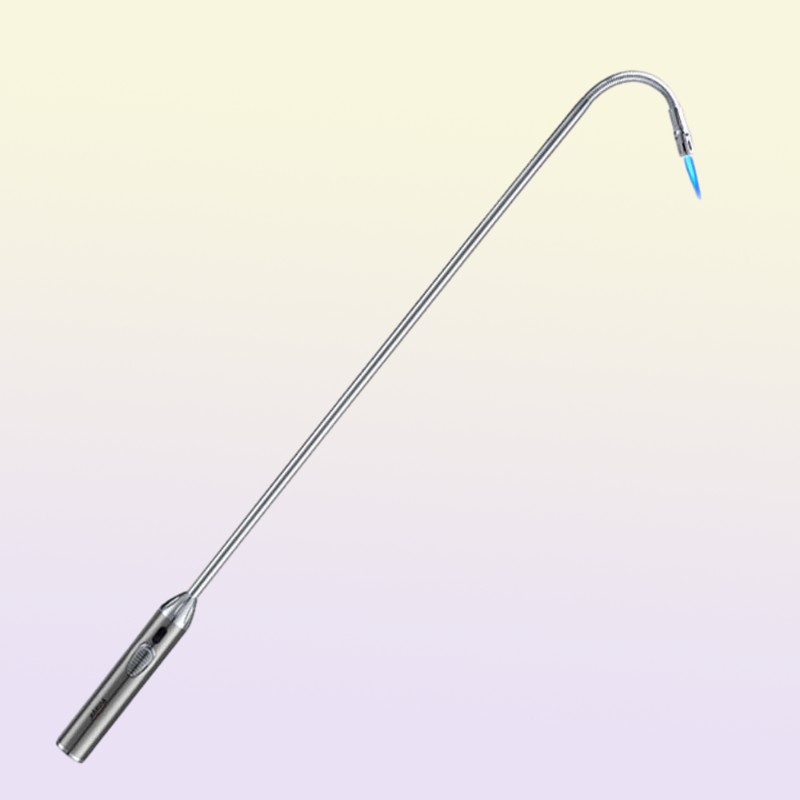 s 70cm Blue Flame Kitchen Candle Long Butane Gas Lighter 360 Degrees Rotate Stove BBQ Igniter Welding Torch Picnic Tool 0103