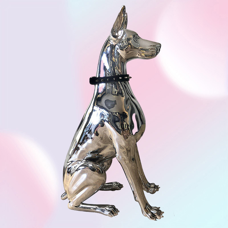 Decorative Objects Figurines 1PCS Sculpture Doberman Dog Large Size Art Animal Statues Figurine Room Decoration Resin Statue Ornam2387506