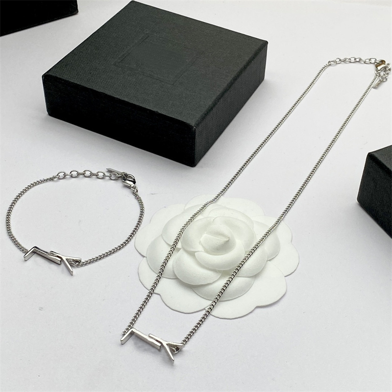 Chic Unisex Handcrafted Brand Emblem Accessory Collection Intricate Slip-On Choker Collar Necklace with Matching Ear Studs 001